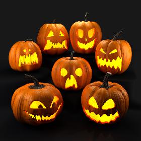 3D模型-Halloween Pumpkins set